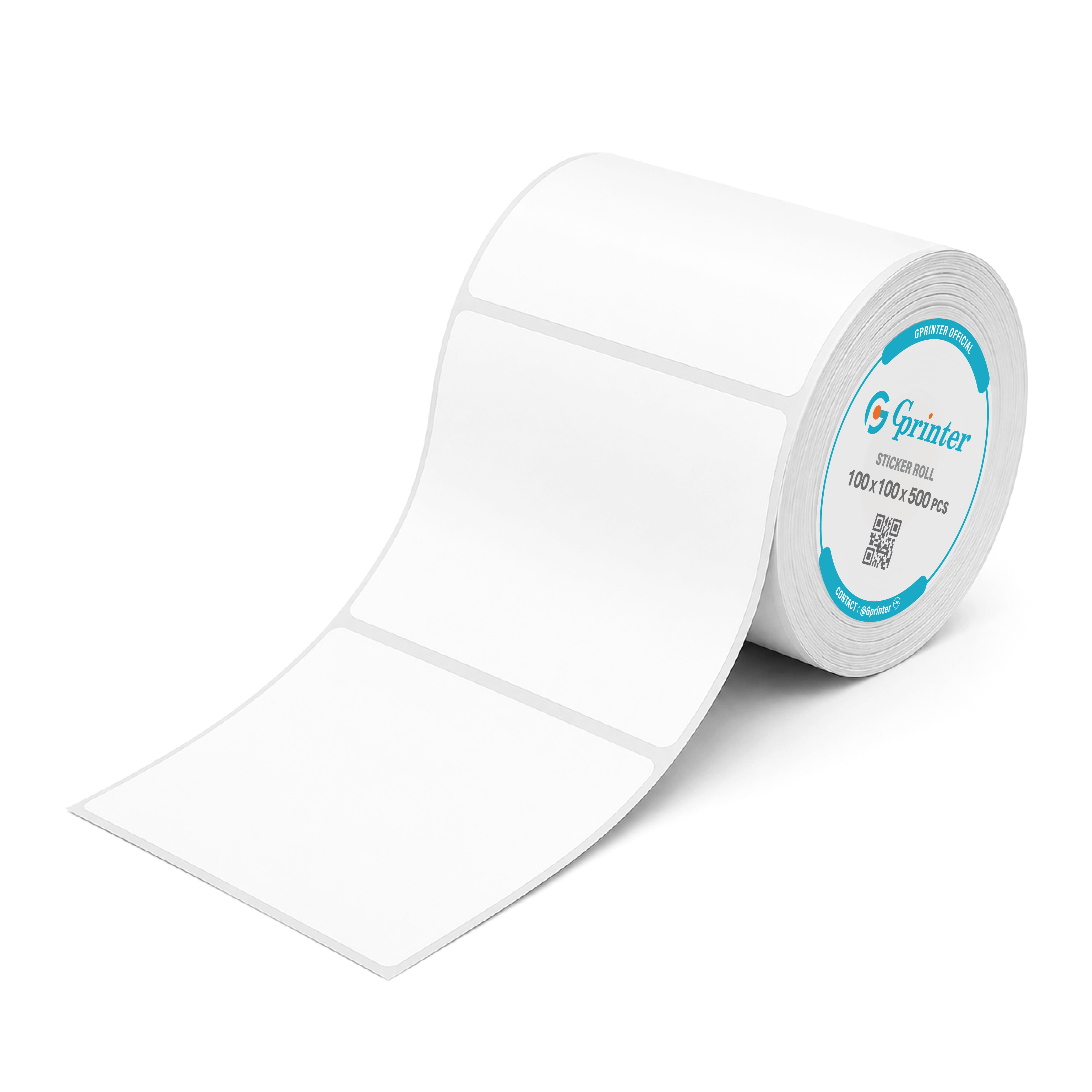 กระดาษสติ๊กเกอร์ความร้อน GPRINTER 100X100 500 แผ่น แบบม้วน 1 ม้วน_0